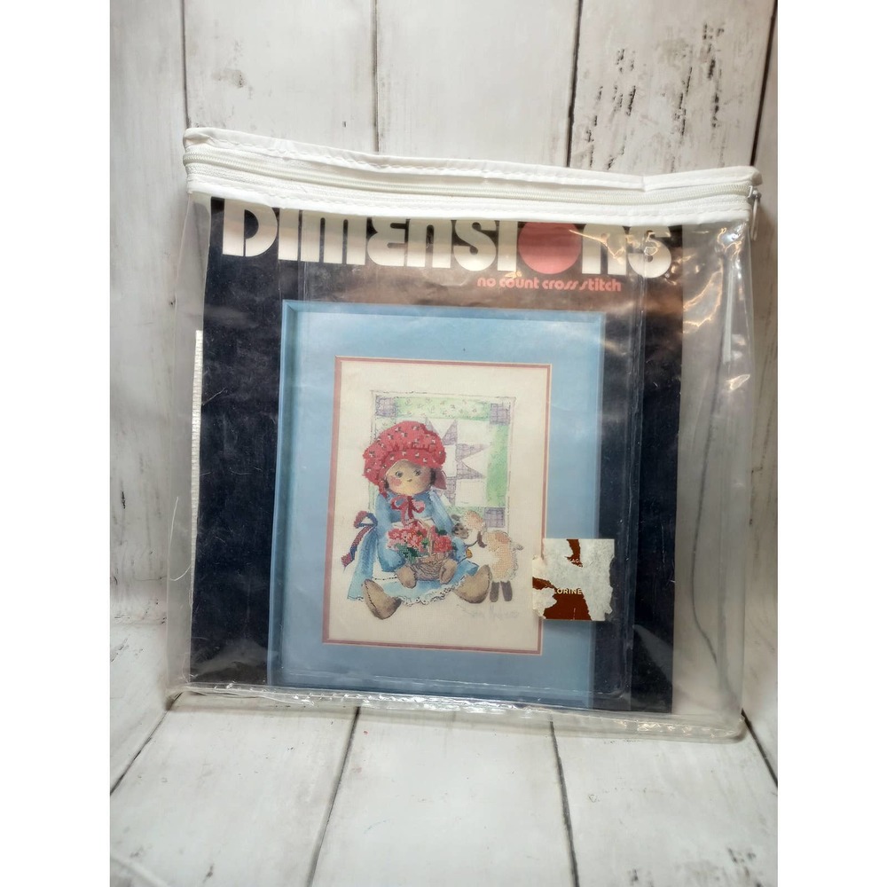Vintage Dimensions NO Count Cross Stitch "Country Doll" Sampler Needlecraft NOS